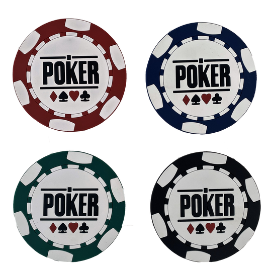 Pokerchip Untersetzer (4 Stück) - Man Cave Germany Glasuntersetzer & Bierdeckel
