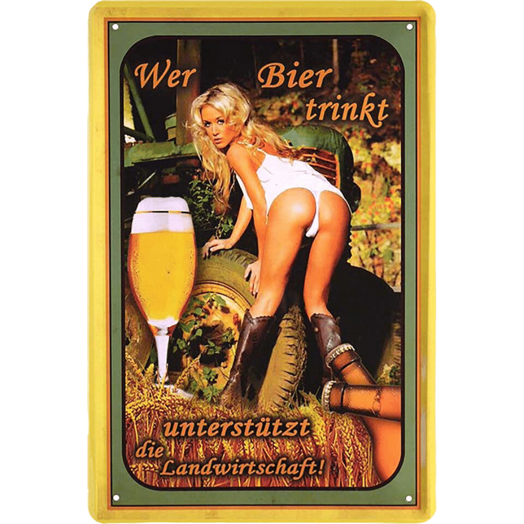 Unterstützt die Landwirtschaft 1 Blechschild 20 x 30 cm