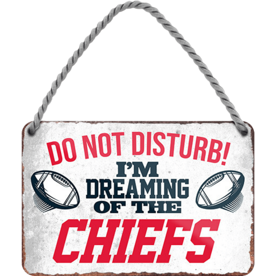 Chiefs Fanartikel Blechschild 18 x 12 cm