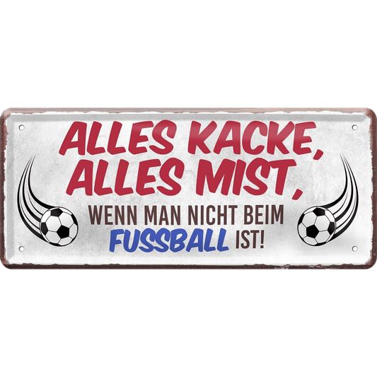 Fußball Fanartikel Blechschild 28 x 12 cm