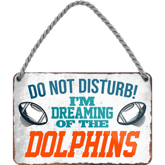 Dolphins Fanartikel Blechschilder 18 x 12 cm