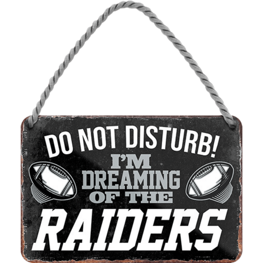 Raiders Fanartikel Blechschild 18 x 12 cm