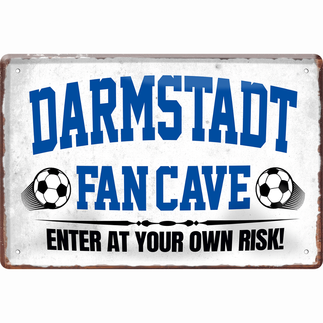 Darmstadt Fanartikel Blechschilder - Man Cave Germany Blechschild