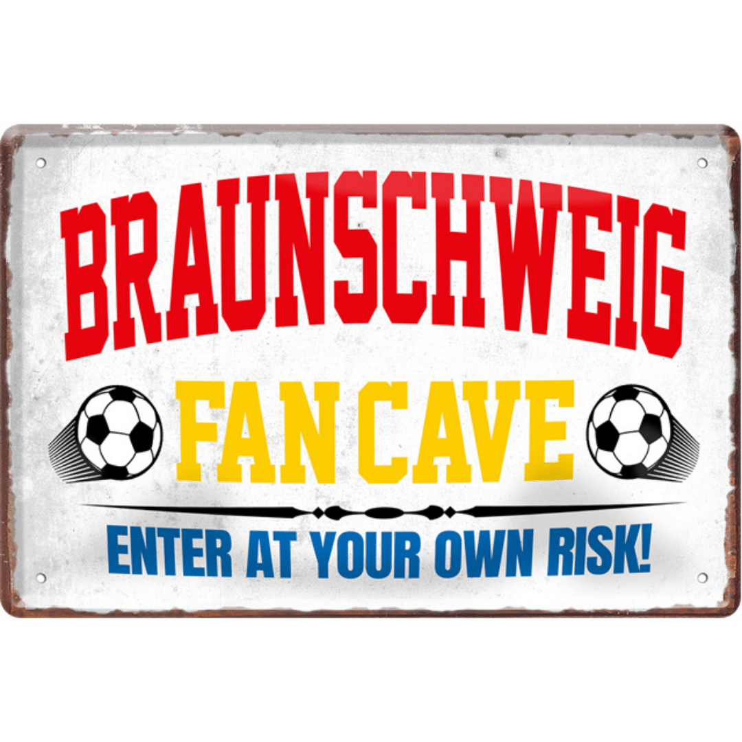 Braunschweig Fanartikel Blechschilder - Man Cave Germany Blechschild