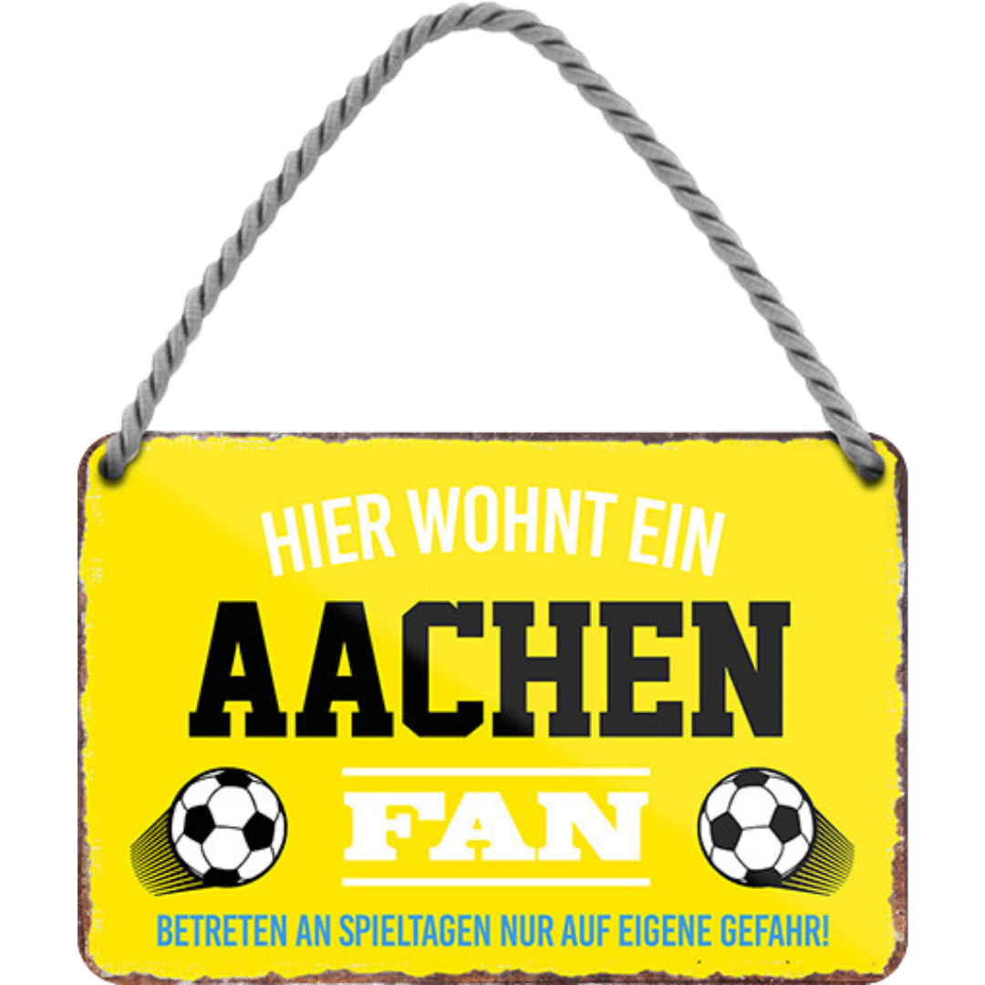 Aachen Fußball Blechschild Dekoration