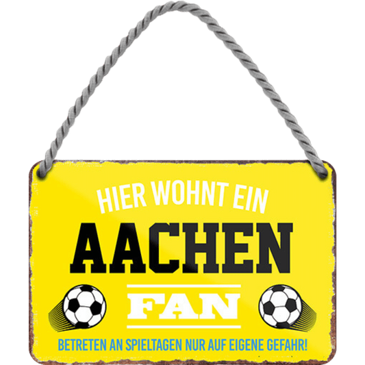 Aachen Fußball Blechschild Dekoration