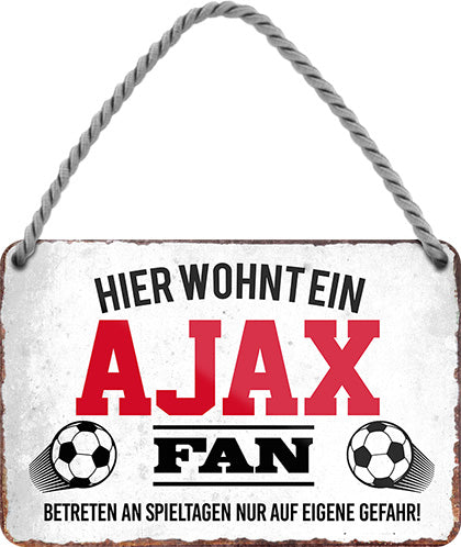 Ajax Fanartikel Blechschild - Man Cave Germany Blechschild