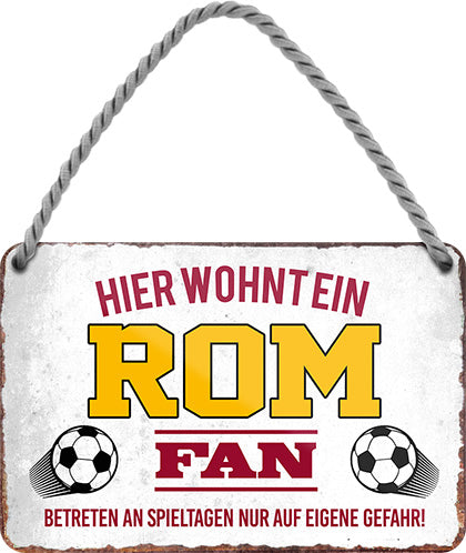 Rom Fanartikel Blechschild 18 x 12 cm - Man Cave Germany Blechschild