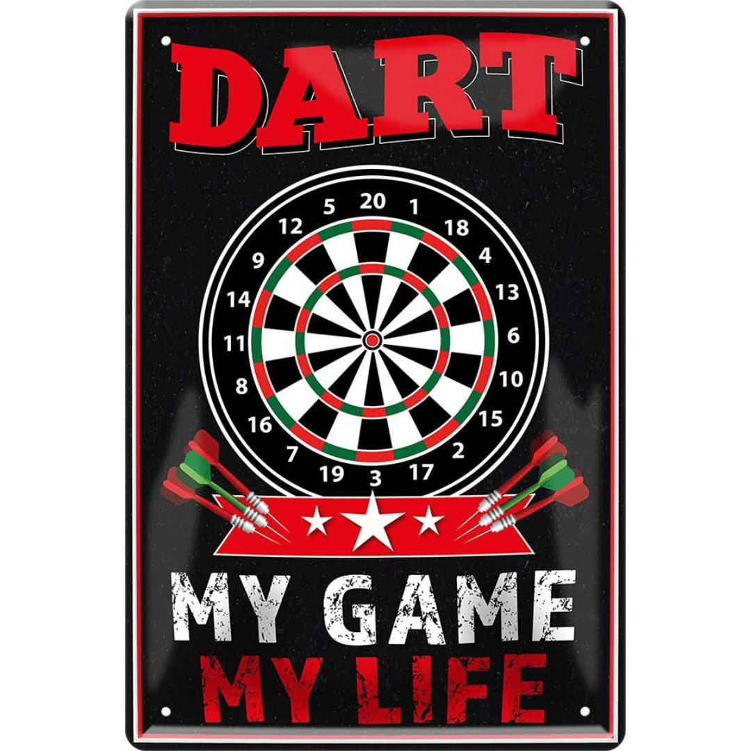 Dart - My Game My Life Blechschild 20 x 30 cm