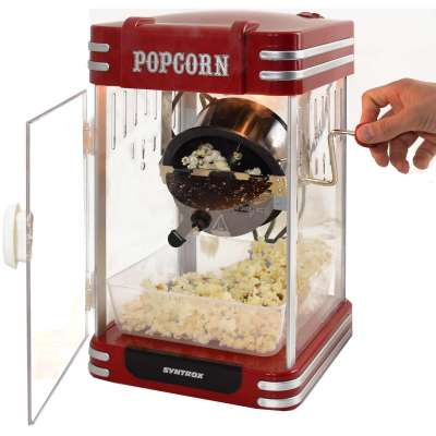 Syntrox Nostalgie Retro Popcorn Maker Popcornmaschine Texas - Man Cave Germany Snack-Maschine